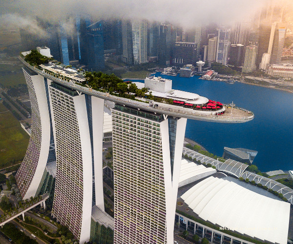 Piscina a sfioro del Marina Bay Sands Hotel - Singapore