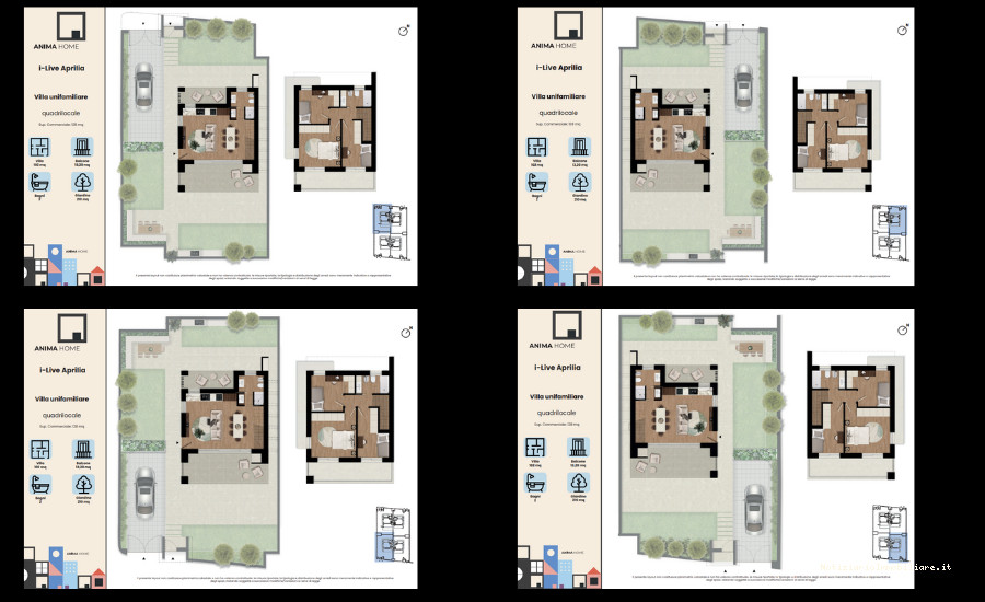 Panoramica ville nuove costruzioni aprilia Panoramica ville nuove costruzioni aprilia con dettagli tecnici